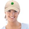 imageDALIX Four Leaf Clover Hat Baseball Cap St Patricks Day Cotton CapsKhaki