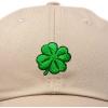 imageDALIX Four Leaf Clover Hat Baseball Cap St Patricks Day Cotton CapsKhaki