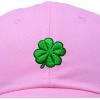 imageDALIX Four Leaf Clover Hat Baseball Cap St Patricks Day Cotton CapsLight Pink