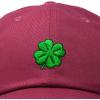 imageDALIX Four Leaf Clover Hat Baseball Cap St Patricks Day Cotton CapsMaroon