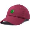 imageDALIX Four Leaf Clover Hat Baseball Cap St Patricks Day Cotton CapsMaroon