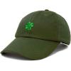 imageDALIX Four Leaf Clover Hat Baseball Cap St Patricks Day Cotton CapsOlive