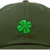 imageDALIX Four Leaf Clover Hat Baseball Cap St Patricks Day Cotton CapsOlive
