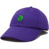 imageDALIX Four Leaf Clover Hat Baseball Cap St Patricks Day Cotton CapsPurple