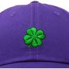 imageDALIX Four Leaf Clover Hat Baseball Cap St Patricks Day Cotton CapsPurple