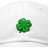 imageDALIX Four Leaf Clover Hat Baseball Cap St Patricks Day Cotton CapsWhite
