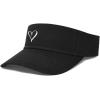 imageDALIX Heart Embroidered Visor Hat Adjustable Cotton Women ClassicBlack