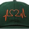 imageDALIX Heartbeat RN Nurse Hat EKG Baseball Cap Medical FitnessDark Greenred