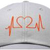 imageDALIX Heartbeat RN Nurse Hat EKG Baseball Cap Medical FitnessGrayred