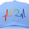 imageDALIX Heartbeat RN Nurse Hat EKG Baseball Cap Medical FitnessLight Bluerainbow
