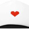 imageDALIX Pixel Heart Embroidered Valentines Mesh Trucker HatBlack White