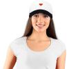 imageDALIX Pixel Heart Embroidered Valentines Mesh Trucker HatBlack White
