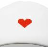 imageDALIX Pixel Heart Embroidered Valentines Mesh Trucker HatLight Gray White