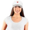 imageDALIX Pixel Heart Embroidered Valentines Mesh Trucker HatLight Gray White