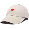 imageDALIX Pixel Heart Hat Womens Dad Hats Cotton Caps Embroidered ValentinesBeige