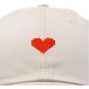 imageDALIX Pixel Heart Hat Womens Dad Hats Cotton Caps Embroidered ValentinesBeige