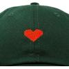imageDALIX Pixel Heart Hat Womens Dad Hats Cotton Caps Embroidered ValentinesDark Green