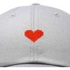 imageDALIX Pixel Heart Hat Womens Dad Hats Cotton Caps Embroidered ValentinesGray