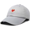 imageDALIX Pixel Heart Hat Womens Dad Hats Cotton Caps Embroidered ValentinesGray