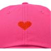 imageDALIX Pixel Heart Hat Womens Dad Hats Cotton Caps Embroidered ValentinesHot Pink