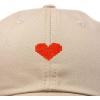 imageDALIX Pixel Heart Hat Womens Dad Hats Cotton Caps Embroidered ValentinesKhaki