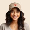 imageDALIX Pixel Heart Hat Womens Dad Hats Cotton Caps Embroidered ValentinesKhaki
