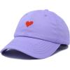 imageDALIX Pixel Heart Hat Womens Dad Hats Cotton Caps Embroidered ValentinesLavender