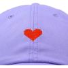 imageDALIX Pixel Heart Hat Womens Dad Hats Cotton Caps Embroidered ValentinesLavender