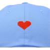 imageDALIX Pixel Heart Hat Womens Dad Hats Cotton Caps Embroidered ValentinesLight Blue