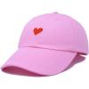 imageDALIX Pixel Heart Hat Womens Dad Hats Cotton Caps Embroidered ValentinesLight Pink
