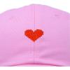 imageDALIX Pixel Heart Hat Womens Dad Hats Cotton Caps Embroidered ValentinesLight Pink