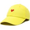 imageDALIX Pixel Heart Hat Womens Dad Hats Cotton Caps Embroidered ValentinesMinion Yellow
