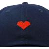 imageDALIX Pixel Heart Hat Womens Dad Hats Cotton Caps Embroidered ValentinesNavy Blue