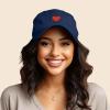 imageDALIX Pixel Heart Hat Womens Dad Hats Cotton Caps Embroidered ValentinesNavy Blue
