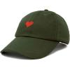 imageDALIX Pixel Heart Hat Womens Dad Hats Cotton Caps Embroidered ValentinesOlive