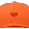 imageDALIX Pixel Heart Hat Womens Dad Hats Cotton Caps Embroidered ValentinesOrange