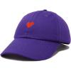 imageDALIX Pixel Heart Hat Womens Dad Hats Cotton Caps Embroidered ValentinesPurple