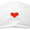 imageDALIX Pixel Heart Hat Womens Dad Hats Cotton Caps Embroidered ValentinesWhite