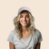 imageHand Drawn Heart Hat Womens Embroidered Baseball CapBeige
