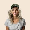 imageHand Drawn Heart Hat Womens Embroidered Baseball CapOlive