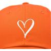 imageHand Drawn Heart Hat Womens Embroidered Baseball CapOrange