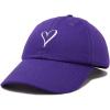 imageHand Drawn Heart Hat Womens Embroidered Baseball CapPurple