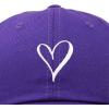 imageHand Drawn Heart Hat Womens Embroidered Baseball CapPurple