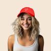 imageHand Drawn Heart Hat Womens Embroidered Baseball CapRed