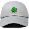imageDALIX Four Leaf Clover Hat Baseball Cap St Patricks Day Cotton CapsGray