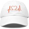 imageDALIX Heartbeat RN Nurse Hat EKG Baseball Cap Medical FitnessWhitered
