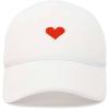 imageDALIX Pixel Heart Embroidered Valentines Mesh Trucker HatWhite