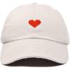 imageDALIX Pixel Heart Hat Womens Dad Hats Cotton Caps Embroidered ValentinesBeige