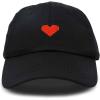 imageDALIX Pixel Heart Hat Womens Dad Hats Cotton Caps Embroidered ValentinesBlack