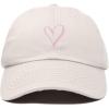 imageHand Drawn Heart Hat Womens Embroidered Baseball CapBeige